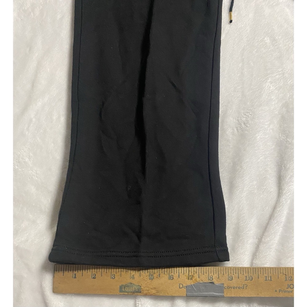Liz Claiborne Women's Black Cotton Drawstring Straight Leg Pants Mid-Rise 1X - Picture 3 of 9